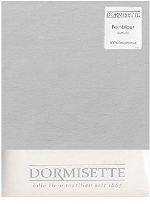 Dormisette Biber Bettlaken zum Auflegen 150x250 cm Farbe: Silber