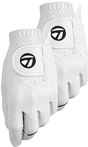 Taylormade Men's Stratus Tech Golf Glove (2 Pack), White, Large