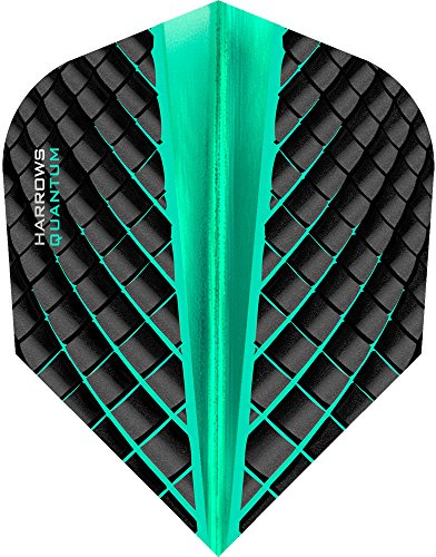 Harrows Quantum Dart-Flights, 100 Mikron, Standard, 3D-Effekt, 10 Sets (30) (Jade)