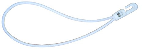 25 Stück Planenspanner Expander Spanner mit Mini Kunststoffhaken Schlinge 35cm 4mm Ø Weiss
