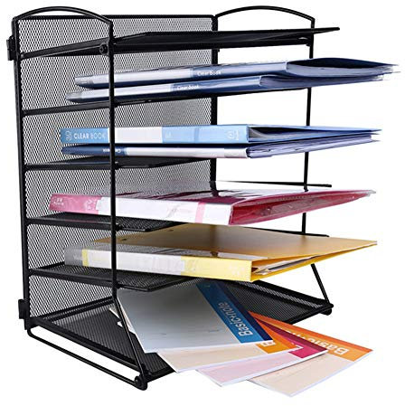 Ablagen ausziehbar, Zeitschriftenhalter Wand, Prospekthalter A4, Zeitschriften Wandhalter, Metall,Briefablage Ordnungssystem,Briefablage aus Drahtgeflecht,39 * 33 * 39.5CM