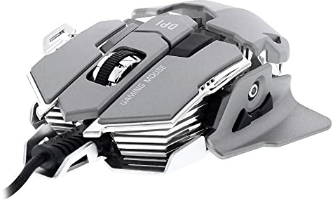 ELYTE METEOR - Souris Gaming Filaire - Ajustable et Personnalisable - Rétroéclairage RGB - Compatible PC, Mac - Gris