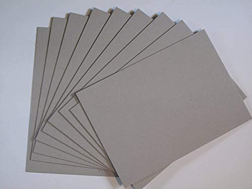 PROTECTAFILE A3 Grey Board 2000mic 2mm - Sturdy Cardboard Sheets for Crafts and DIY Projects - Designer Kraft Heavy Duty Chipboard Sheets - Bookbinding Supplies Cover (Pack of 50)