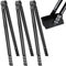 Pince à Charbon,Forreen 3 Pièces Pince Barbecue Longue Métal Professionnel Multifonctionnelles Pinces à Briquettes avec Poignée Anti-Brûlure pour Barbecue Plein Air Cheminée,Noir