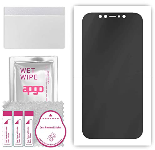 apgo Hydrogel Blickschutzfolie, Matt, kompatibel mit Apple iPhone 12 Pro, Privacy Displayschutzfolie, Schutzfolie mit Positionierhilfe, Anti-Spy, kratzfest, einfache Montage