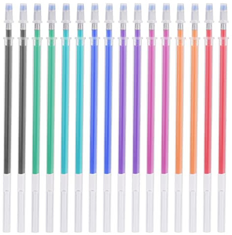 VOCIBO 16 Stück Radierbarer Kugelschreiber Ersatzminen 0,5 mm Ersatzminen, Erasable Pens Refill 0.5mm, 8 Farben