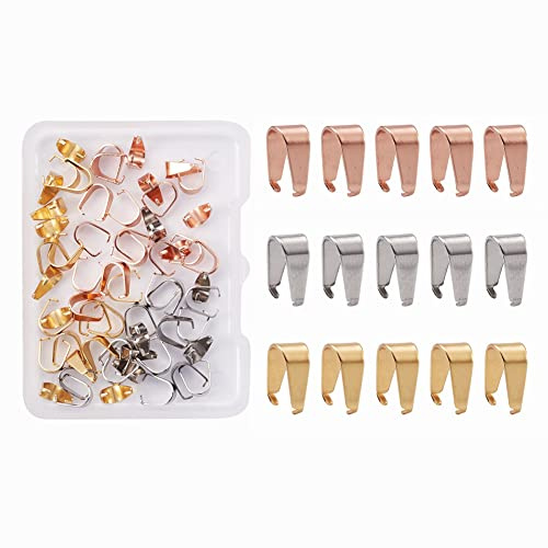 Craftdady 60 Stück Quetschverschlüsse für Anhänger, Schnapphaken, Ballen, Charms, Kettenverbinder für gebohrte Perlen, baumelnde Anhänger, Schmuckherstellung