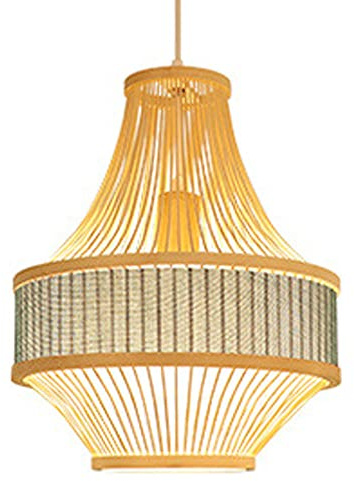CHUNGYANG Nordic Restaurant hanging Chandelier， Minimal Style Hand Woven Pendant Lamp, Japanese Tatami Fabric Lantern Fixture, For E26 Screw B&B, Chafing Dish Shop, Living Room Lighting Light Shade