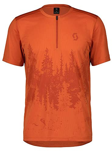 Scott Trail Flow Zip Fahrrad Trikot kurz braze orange 2023: Größe: M (46/48)