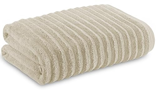 Towelogy Bamboo Extra Large Bath Towels (90x140cm, 1 Pack) - Highly Absorbent & Fast Drying Bath Sheets OEKO-TEX CERTIFIED (Ivory, 1)