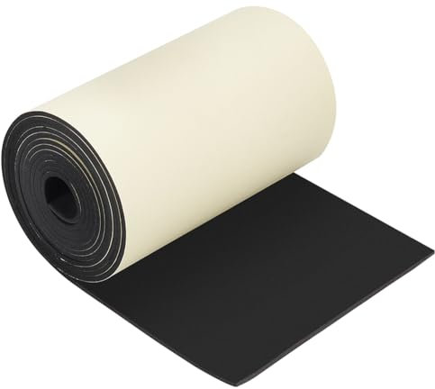 BENECREAT 3m X 20cm Schwarze Selbstklebende EVA-Schaumstoffrolle, 3 mm Dicke Wasserdichte Schaumgummiplatte Zum Schutz von Möbeln, Eine Lücke Stopfen, Kostüme Und Andere Bastelprojekte