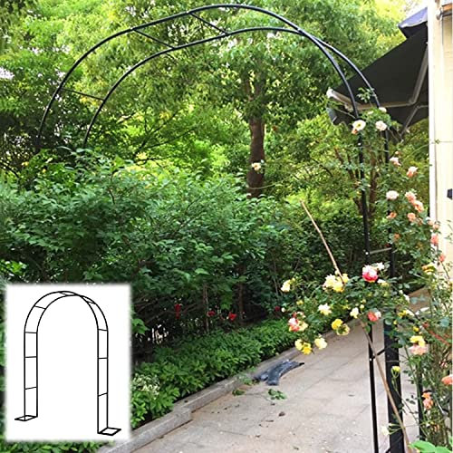 Tonnelle de Jardin en métal, Arceau de Jardin Solide, Arche à rosiers, Arcade De Jardin Treillis pour Plantes grimpantes, Roses, Support pour Plantes de fête de Mariage,Noir,240x220x40CM