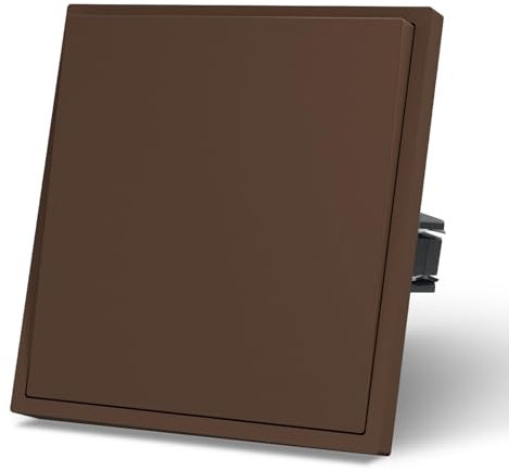 MVAVA Interrupteur encastré 1 compartiment 1 voie Inverseur 80mm*80mm Interrupteur mural Marron