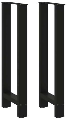 vidaXL Bartischbeine Schwarz 2 STK. 50x(100-101) cm Stahl