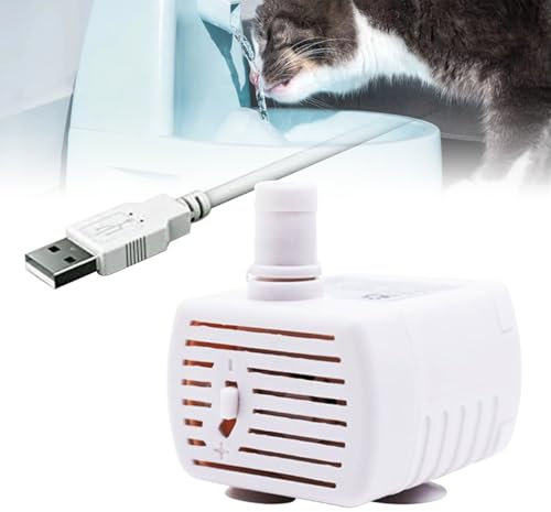 USB Bomba de Fuente Gatos,Bomba De Fuente De Agua para Mascotas,Bomba De Fuente para Gato Perro Gatos,Mascotas Bomba de Agua,Bomba de Agua para Fuente de Gato,2W,Weiß