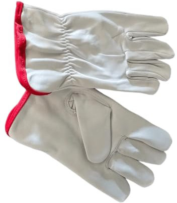 Provellus Arbeitshandschuhe Leder Montage Handschuhe Ziegenleder Gartenhandschuhe (M)