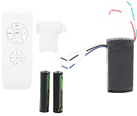 Qcwwy Kit de Télécommande Universel pour Ventilateur de Plafond, Contrôleur de Lampe de Vitesse de Ventilateur sans Fil avec Minuterie de Remplacement à Distance pour Ventilateur de