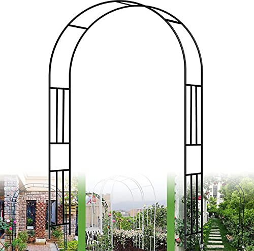 Arcos de rosas de metal galvanizado para decoración de bodas, fiestas nupciales y jardín, plantas trepadoras, vides, 260 x 240 cm