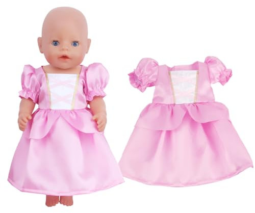 IKOPFLN 1 Stück Puppenprinzessinnenkleid zubehör Kleidung 43 cm, Baby Annab ell Kleidung 43 cm