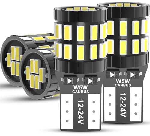 KATUR Canbus 12V 24V 6000K Xenon Weiße, 4 Stück