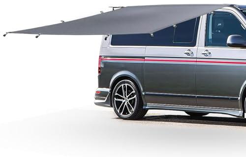 Markise, Sonnensegel mit Keder, Sonnensegel Wohnwagen, Kederschiene(4-6mm), V-w T4, T5, T6, Ersatztuch Gibt 250 X250cm, Vorzelt Wohnwagen, Auto Vorzelt, Must Have für Camper