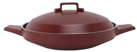Olla de cocina de aleación de aluminio, utensilios de cocina ligeros de pescado, olla seca de inducción, pollo, vintage multifuncional con capa antiadherente para el hogar, restaurante comercial
