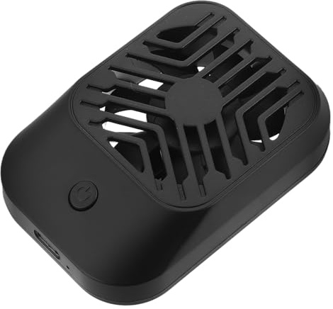 Angoily Lightweight Black Abs PC Phone Heat Dissipator Smartphone Gaming Cooler Mobile Phone Cooling Fan Universal Compatibility Clip-on Design for Travel on The Go Use