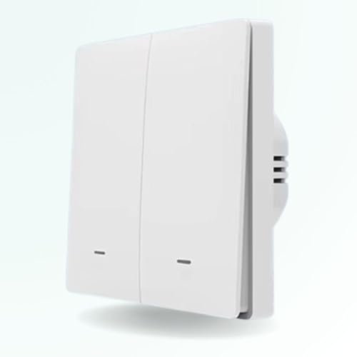 ZenGO Interrupteur connecté ZigBee, 2 Boutons, sans Fil Neutre, Compatible Alexa, Google Home, SmartLife et Tuya