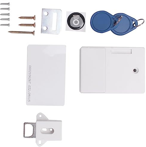 Feiouna RFID Electronic Cabinet Lock DIY for Wooden Drawer Cabinet, Ready Use & Programmable(White)