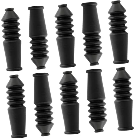 Abaodam 10pcs Black Rubber Bike Brake Boot Sleeve Fits Brake Cable and Nylon Rope for Mountain Bike Line Protection Accessories