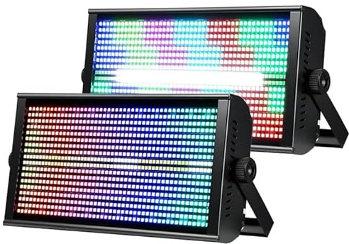 Betopper LF4808 260w Matrix Strobe Effect Lights, Wash Strobe and Blinder Stage Lights, Pixel Mapping & Zonal Control Effects Stage Lighting, Uplights DMX Dj Lights for Party Wedding Club Bars Show,2S