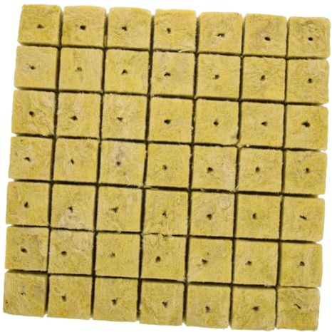 GALPADA Blocs de Culture Hors-Sol 49 Pcs pour Pépinière Jardin Balcon 40x40x40 Mm, Substrat Hydroponique à Absorption D’Eau Élevée, pour Semis Légumes Fleurs