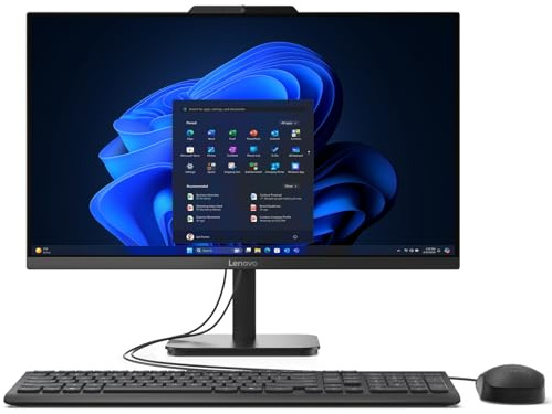 Lenovo AIO 24 FHD All-in-One Desktop Computer, Lifetime Office 365 for Web, Intel 4-Core Processor, 8GB DDR4 RAM, 512GB PCIe SSD, WiFi 6, Bluetooth 5.2, HDMI, Onyx Black, KB, Windows 11 Home