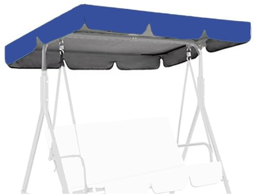 Personalisiertes Dachbezug für Hollywoodschaukel Dach-Plane für Garten-Schaukel Ersatzdach Sonnendach Jede Größe auf Bestellung 210D Oxford-Stoff Wasserdicht Gartenschaukel,Blau,164 * 114 * 15cm