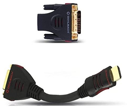 OEHLBACH HDMI-DVI Adapter DVI-D Negro - Adaptador para cable (HDMI, DVI-D, Male connector/Female connector, Negro)