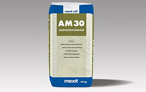 MAXIT coll AM 30 - composto equilibrante | 25 kg | composto livellante per pavimenti autolivellante per 2-30 mm | a polimerizzazione rapida, modificato con polimero, autolivellante | per interni