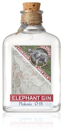 Elephant London Dry Gin - Preisgekrönter Premium Gin aus Deutschland - Perfekt für Cocktails und ideal für Gin & Tonic Sundowner - 45% vol., 500ml