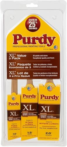 Purdy XL 1, 1-1/2 and 2 in. W Assorted Polyester Paint Brush Set