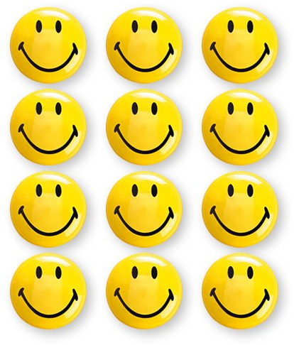 Magnetoplan Smiley Rundmagnete (3, 40 mm)
