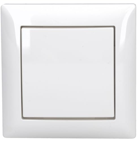 Busch-Jaeger Wechselschalter Set: 2000/6 US Wechselschalter Einsatz + 2506-914 Wippe + 1721-914 1-fach Rahmen Alpinweiß Balance SI