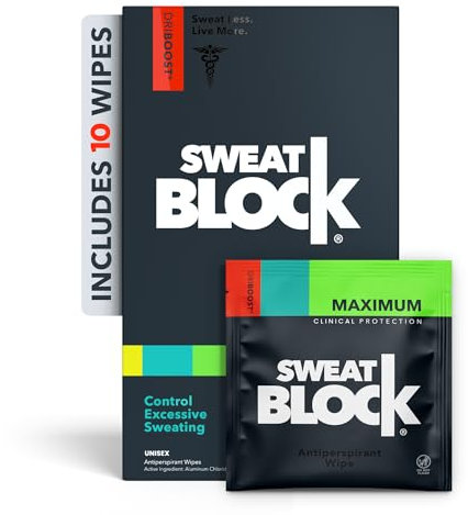 Sweat Block Antitranspirante en formato toallita extrafuerte para hiperhidrosis