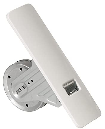 Rollwin Enrouleur de sangle de volet roulant encastré de 165 mm à 185 mm, espacement des trous réglable, pour boîtier mural avec cache enrouleur de sangle à clipser, blanc, sans sangle, convient pour