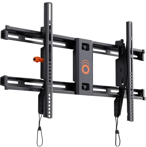 ECHOGEAR Tilting TV Wall Mount with Low Profile Design for 40 - 82 TVs - Eliminate Glare with 10º of Smooth Tilt - Slides To Center Between Studs & Can Be Leveled After Install - 2019 Upgrade