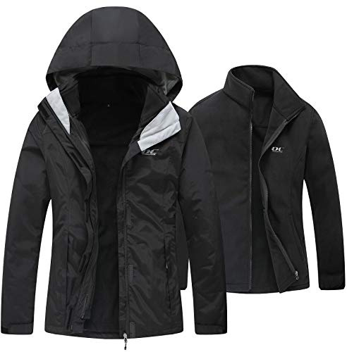 Diamond Candy Womens 3-in-1 Winter Ski Jacket Waterproof Coat with Fleece
