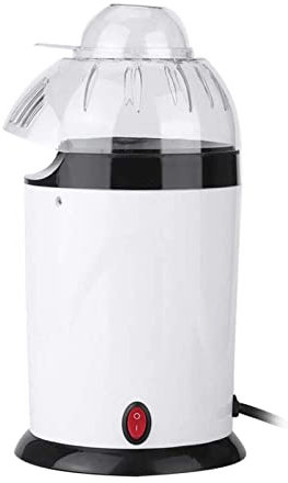 ksamwjf popcorn maker 900W Tabletop Kettle Popcorn Maker with Kernel & Oil Measuring Spoon and Scoop, Perfect for Birthday Parties, Movie Nights-White