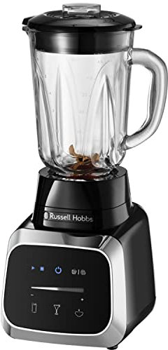 Russell Hobbs Sensigence Blender (Technology that automatically detects resistance of ingredients for soups & smoothies), 1.5L Glass Jug, Touchscreen control, Ice crush & Pulse function, 1000W, 28241