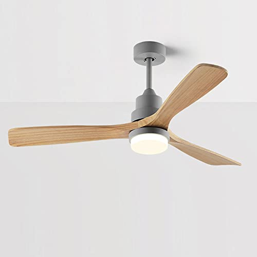 IBalody Ventilatore da soffitto grande nordico Ventilatore a 3 velocità Ventilatore da soffitto muto per interni con luce LED Pale del ventilatore in legno per sala da pranzo Soggiorno Camera da letto
