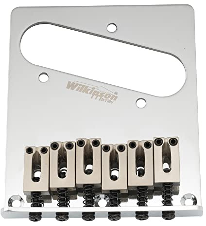 Wilkinson WOT03 54mm TL Steg Bridge 6 Moderne Saitenreiter Chrom | für T Style E-Gitarre