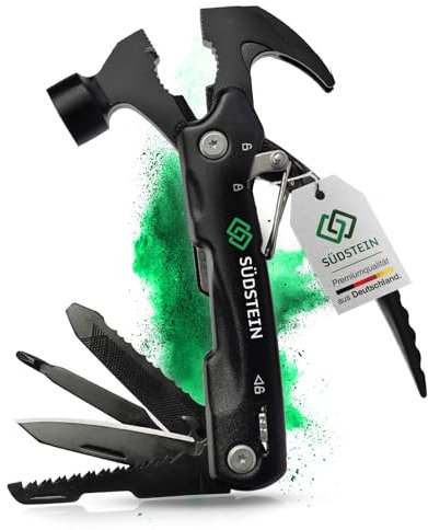 SÜDSTEIN 12-in-1 Multifunktionstool, mit Hammer, Schraubenzieher & mehr – Edles Geschenk für Männer mit Geschenkverpackung