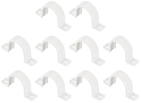 QUARKZMAN 200 Stück PVC Rohrschellen, Rohrhalterung Rohrhalter Klammer für 25mm(1) Rohr Wandmontage Deckenmontage für Haus Gas Rohr,Wasserrohr,Teich,Garten